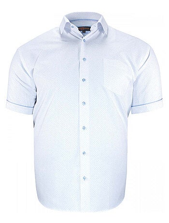 Chemise homme grande taille motifs à pois coupe droite PICCOLI Doublissimo Blanc , Noir , 45,46 2XL