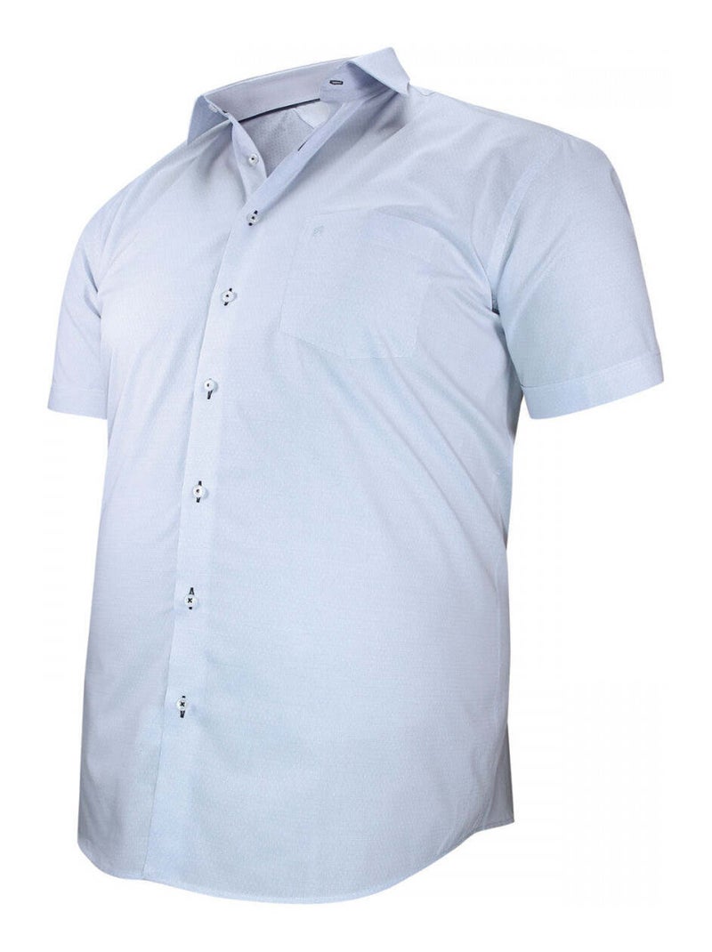 Chemisette grande taille à tissu uni texturé TONOTONA Bleu - Kiabi