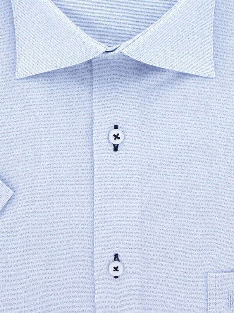 Chemisette grande taille à tissu uni texturé TONOTONA Bleu - Kiabi