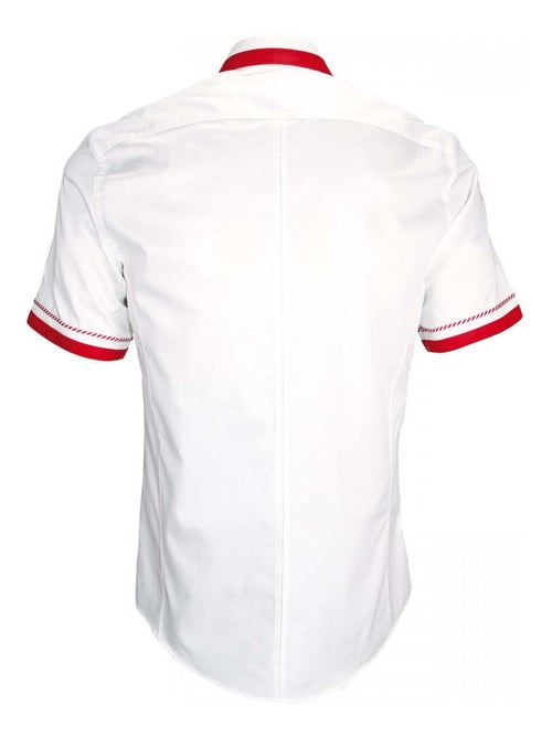 Chemisette homme bi-matière coupe cintrée SHEFFIELD Andrew Mac Allister Blanc , 42 - Kiabi