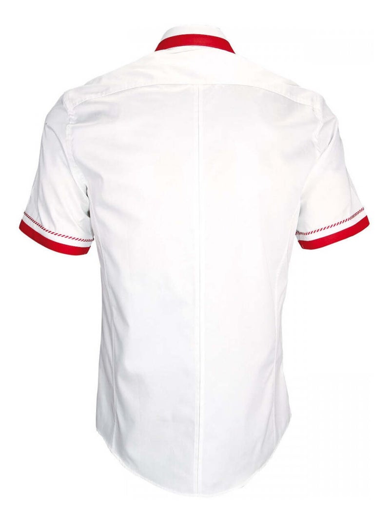 Chemisette homme bi-matière coupe cintrée SHEFFIELD Andrew Mac Allister Blanc , 42 Blanc - Kiabi