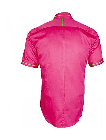 Chemisette homme brodée coupe cintrée SOHOO Andrew Mac Allister Rose , 42