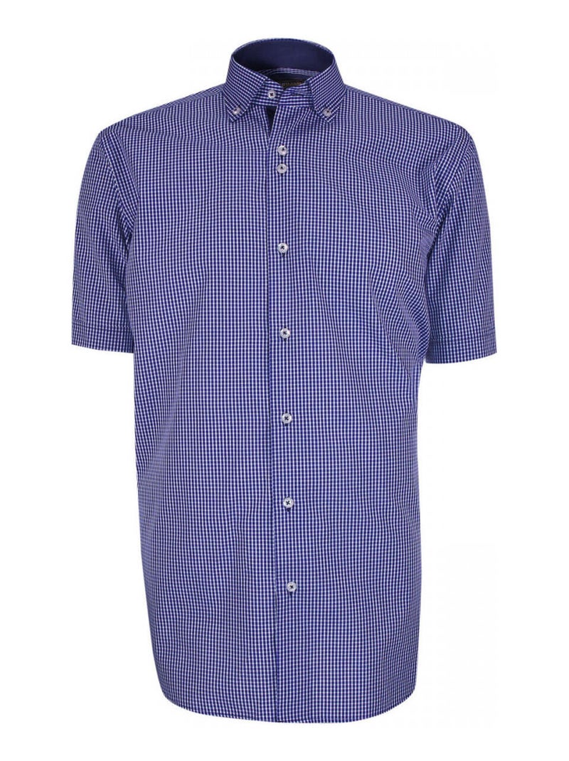 Chemisette homme classique coupe droite QUADRI Emporio balzani Bleu , 42 Bleu - Kiabi
