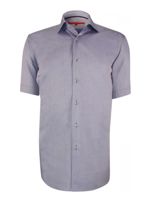 Chemisette homme classique coupe droite SHTRAIGHT Andrew Mac Allister Bleu indigo , 42 - Kiabi