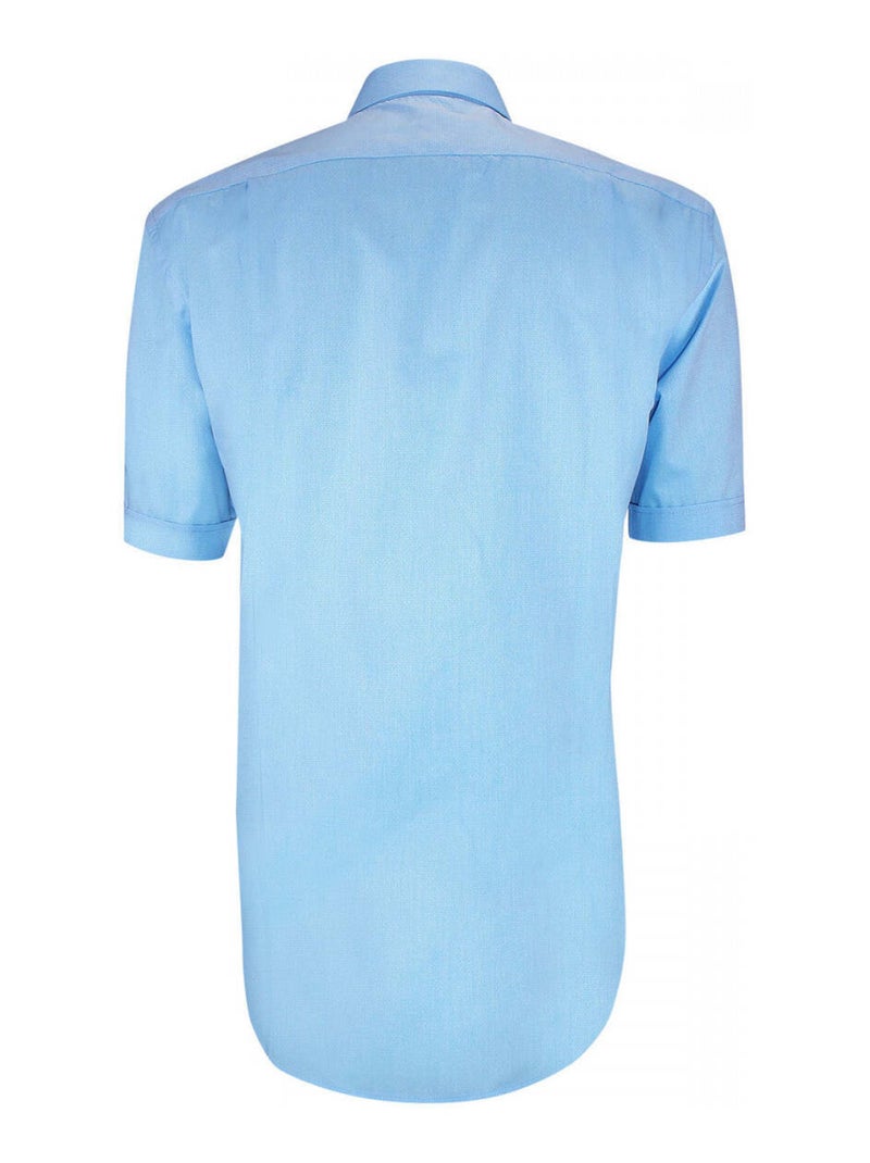 Chemisette homme classique coupe droite SHTRAIGHT Andrew Mac Allister Bleu indigo , 42 Indigo - Kiabi