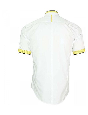 Chemisette homme col mao coupe cintrée LUXLEY Andrew Mac Allister Blanc , Rose , 41