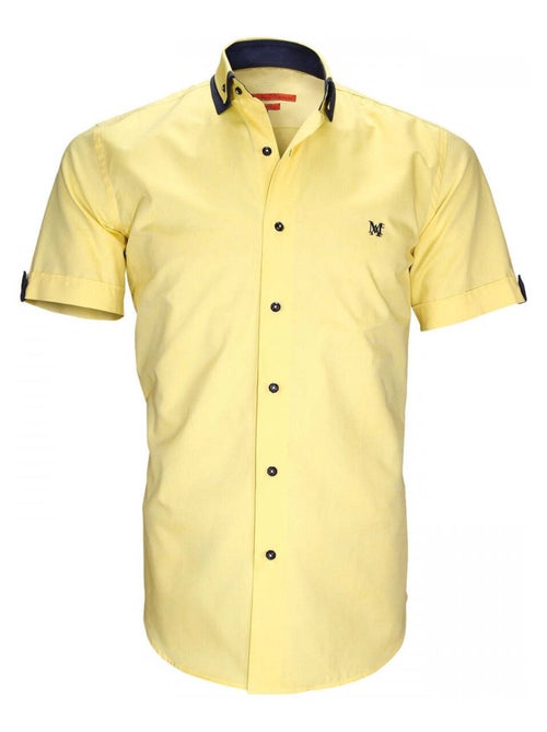 Chemisette homme double col coupe cintrée DOOVER Andrew Mac Allister Bleu , 39 - Kiabi