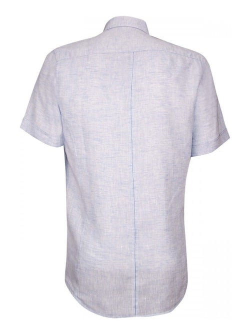 Chemisette homme en lin coupe cintrée SAN SIRO Emporio balzani Bleu , 45 - Kiabi