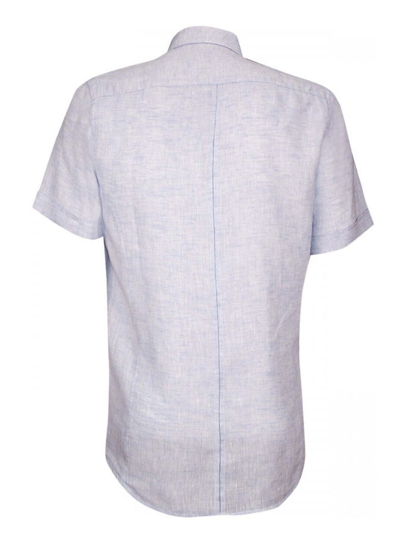 Chemisette homme en lin coupe cintrée SAN SIRO Emporio balzani Bleu , 45 Bleu - Kiabi