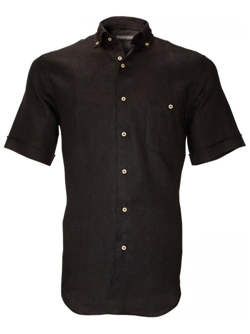 Chemisette homme en lin coupe droite SAN MARTINO Emporio balzani Vert , 39 - Kiabi