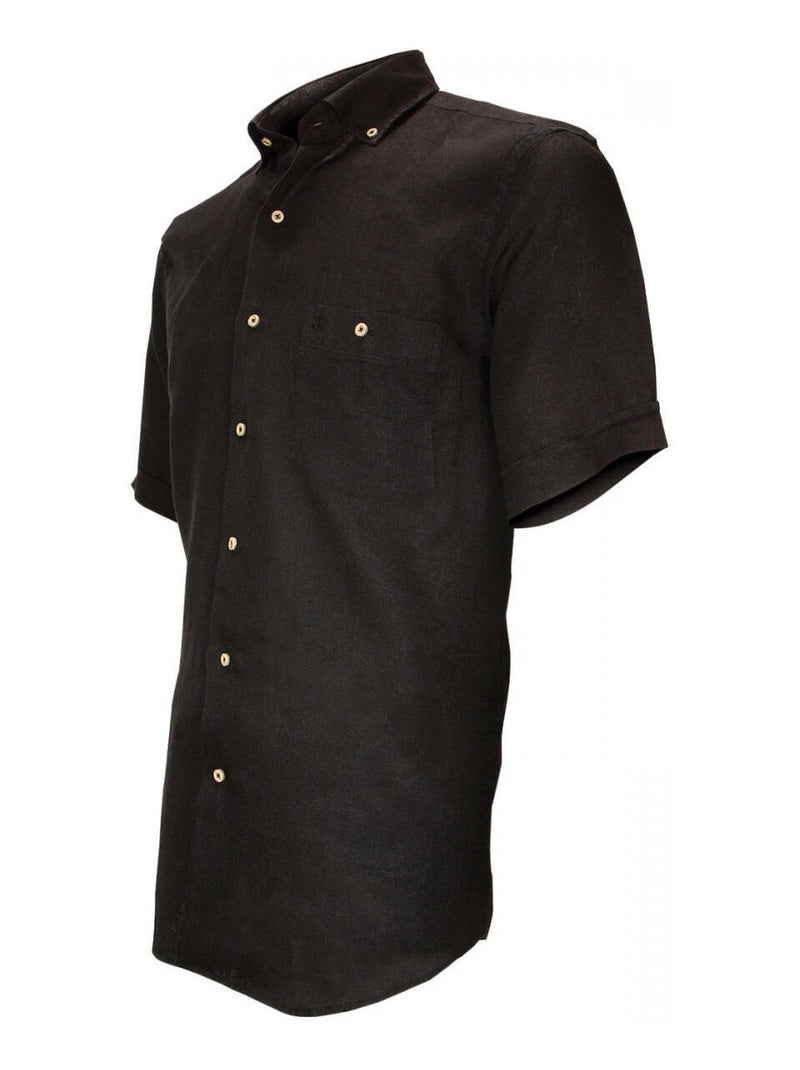 Chemisette homme en lin coupe droite SAN MARTINO Emporio balzani Vert - Kiabi