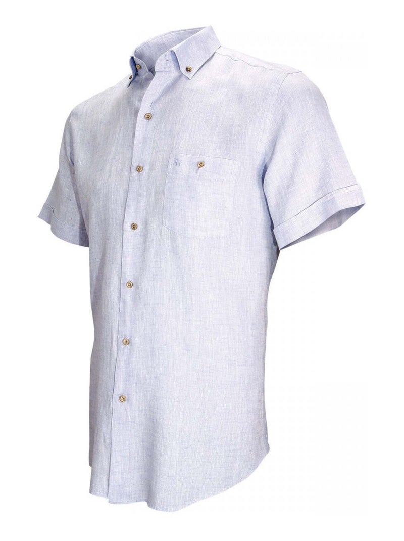 Chemisette homme en lin coupe droite SAN REMO Emporio balzani Blanc - Kiabi