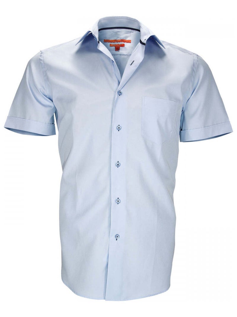 Chemisette homme en popeline coupe cintrée COASTGROVE Andrew Mac Allister Vert - Kiabi