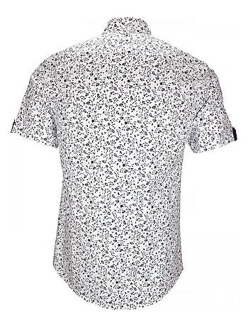 Chemisette homme imprimée coupe cintrée VERCELLI Emporio balzani Bleu , 39