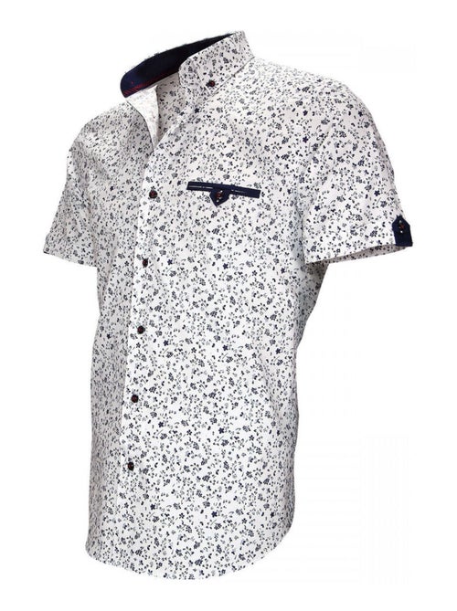 Chemisette homme imprimée coupe cintrée VERCELLI Emporio balzani Bleu , 39 - Kiabi