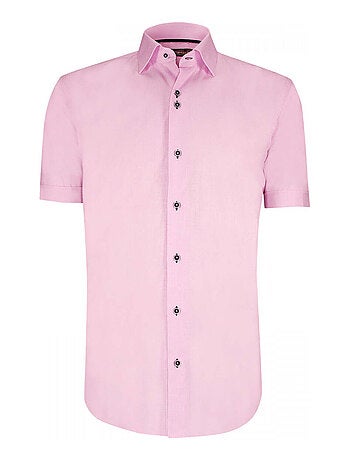 Chemisette homme lin classique coupe droite OLINA Emporio balzani Bleu , 42