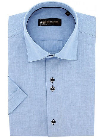 Chemisette homme lin classique coupe droite OLINA Emporio balzani