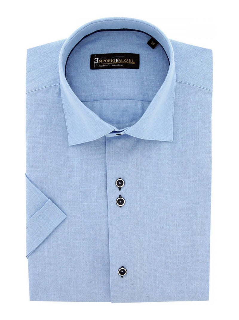 Chemisette homme lin classique coupe droite OLINA Emporio balzani Blanc , 44 Blanc - Kiabi