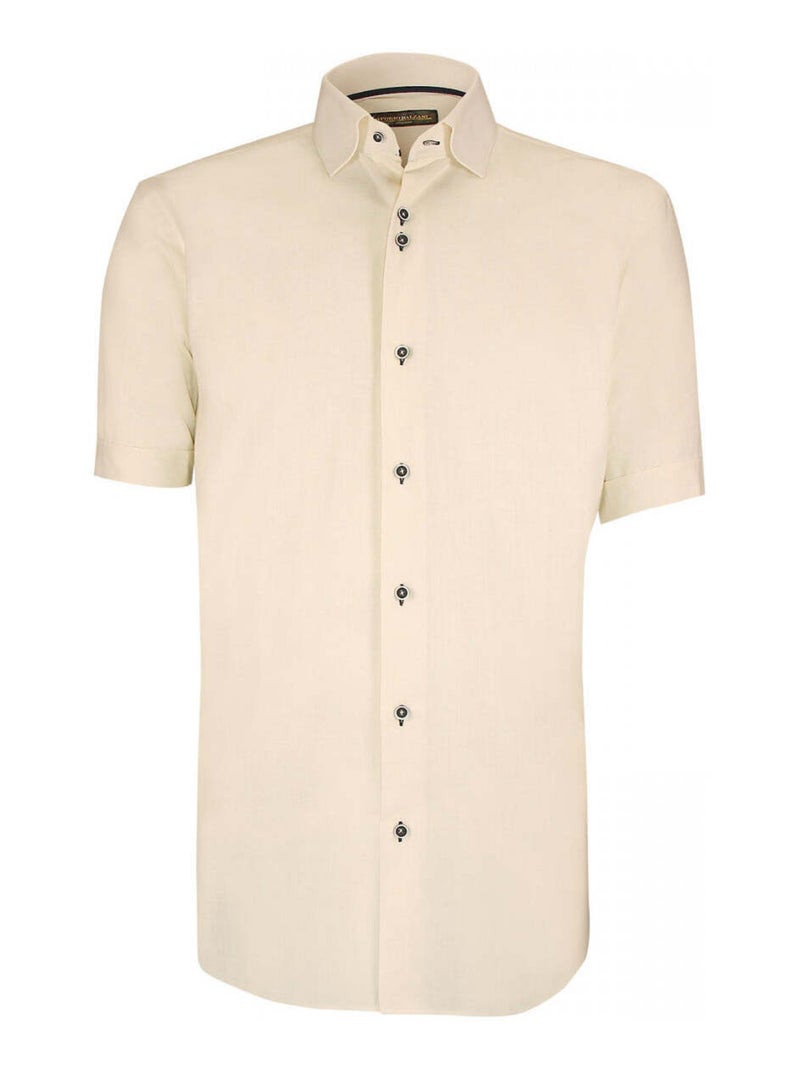 Chemisette homme lin classique coupe droite OLINA Emporio balzani Vert , 45 Vert - Kiabi