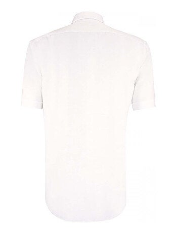 Chemisette homme lin classique coupe droite OLINO Emporio balzani Blanc , 39