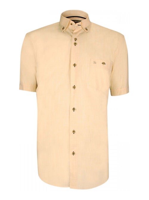Chemisette homme lin classique coupe droite OLINO Emporio balzani Blanc , 39 - Kiabi