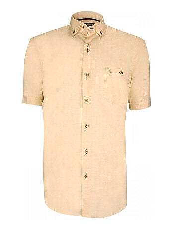 Chemisette homme lin classique coupe droite OLINO Emporio balzani Blanc , 39