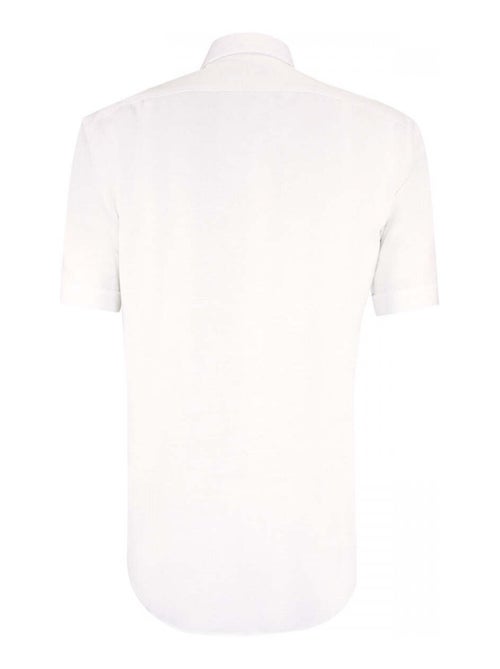 Chemisette homme lin classique coupe droite OLINO Emporio balzani Bleu , 39 - Kiabi