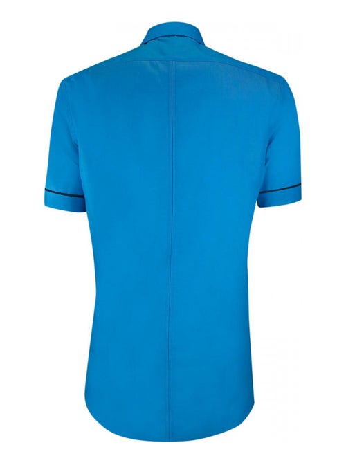 Chemisette homme mode coupe cintrée ISLAND Andrew Mac Allister Bleu , 44 - Kiabi