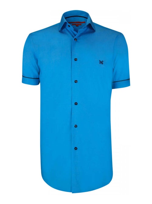 Chemisette homme mode coupe cintrée ISLAND Andrew Mac Allister Orange , 40 - Kiabi