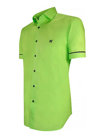 Chemisette homme mode coupe cintrée ISLAND Andrew Mac Allister Bleu , 44