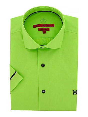 Chemisette homme mode coupe cintrée ISLAND Andrew Mac Allister Bleu , 44