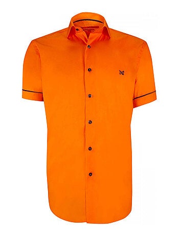 Chemisette homme mode coupe cintrée ISLAND Andrew Mac Allister Bleu , 44