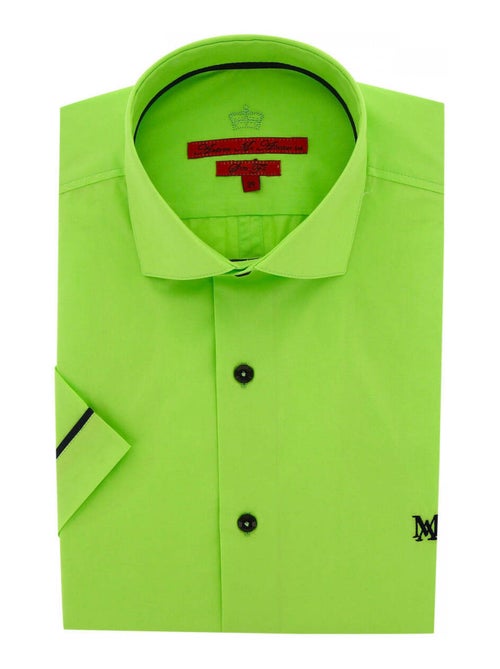 Chemisette homme mode coupe cintrée ISLAND Andrew Mac Allister Vert , 42 - Kiabi