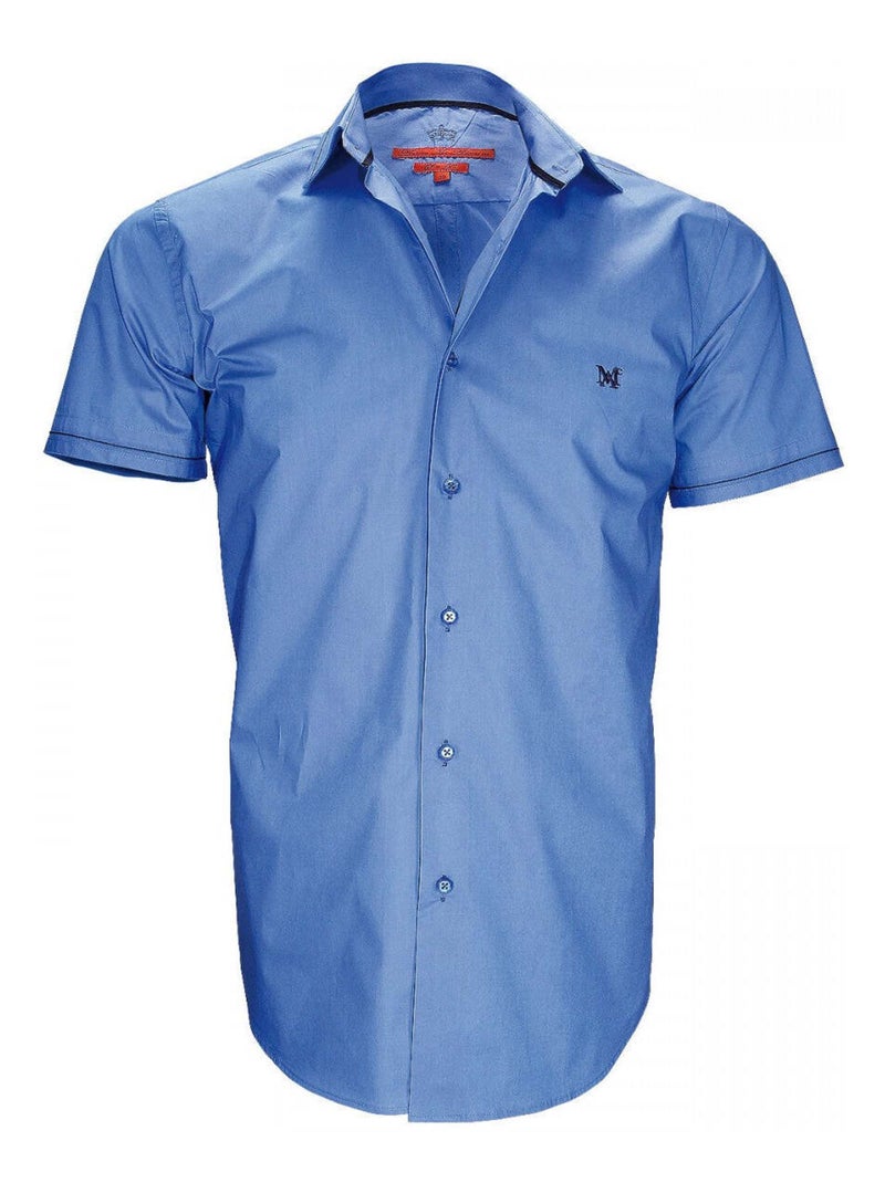 Chemisette homme mode coupe cintrée NEW PACIFIQUE Andrew Mac Allister Bleu indigo , 42 Indigo - Kiabi