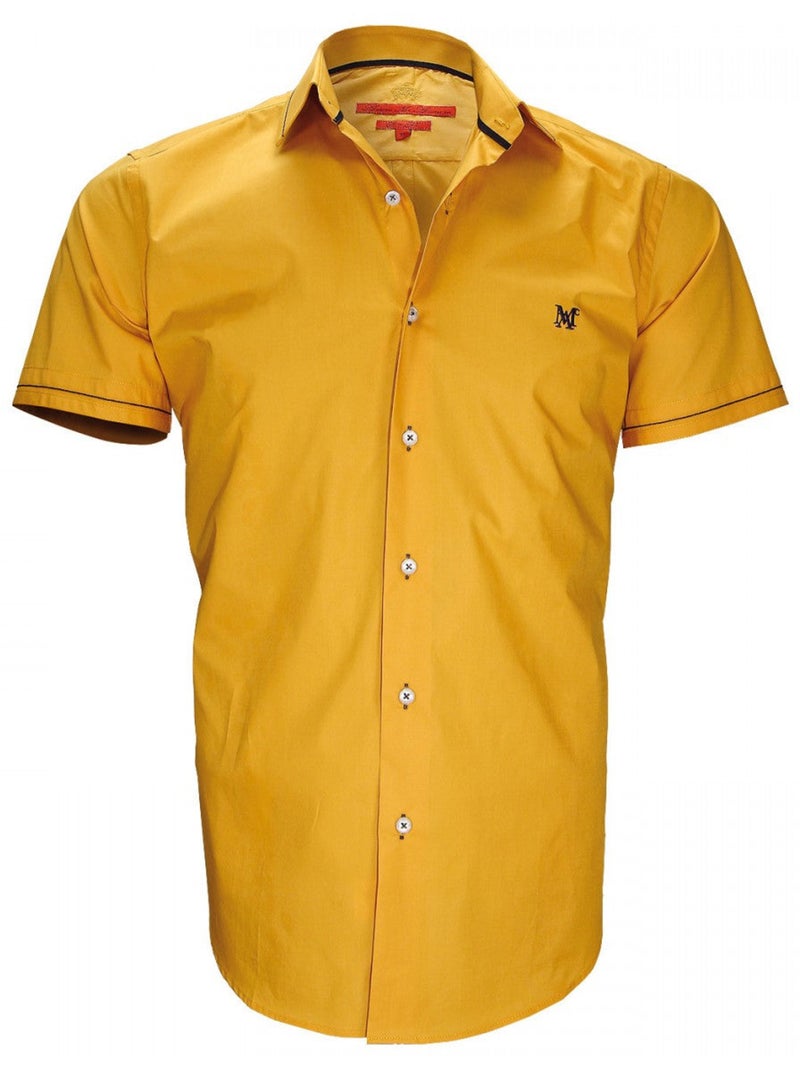 Chemisette homme mode coupe cintrée NEW PACIFIQUE Andrew Mac Allister Orange , 42 Orange - Kiabi