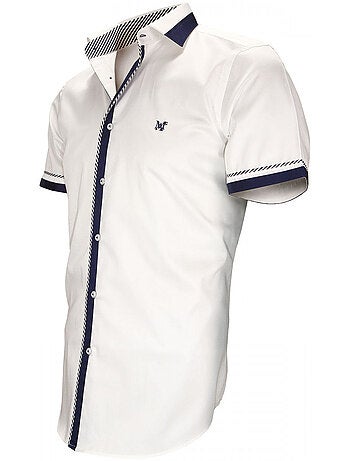 Chemisette homme mode coupe cintrée NEW SHEFFIELD Andrew Mac Allister Blanc , 39