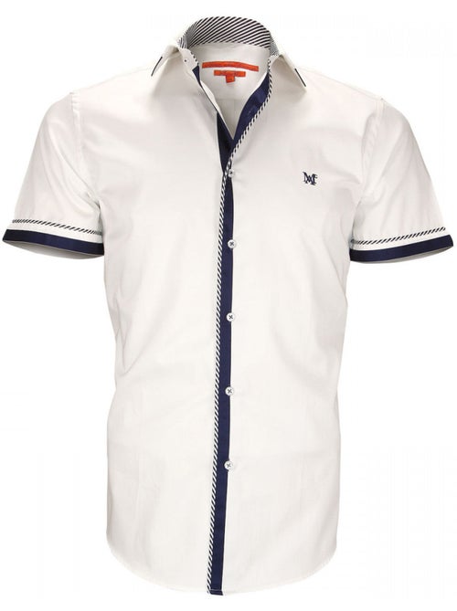Chemisette homme mode coupe cintrée NEW SHEFFIELD Andrew Mac Allister Blanc , 39 - Kiabi