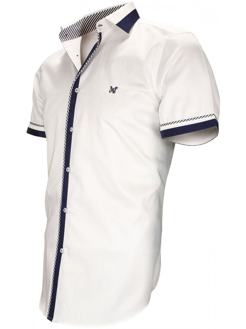 Chemisette homme mode coupe cintrée NEW SHEFFIELD Andrew Mac Allister Blanc - Kiabi