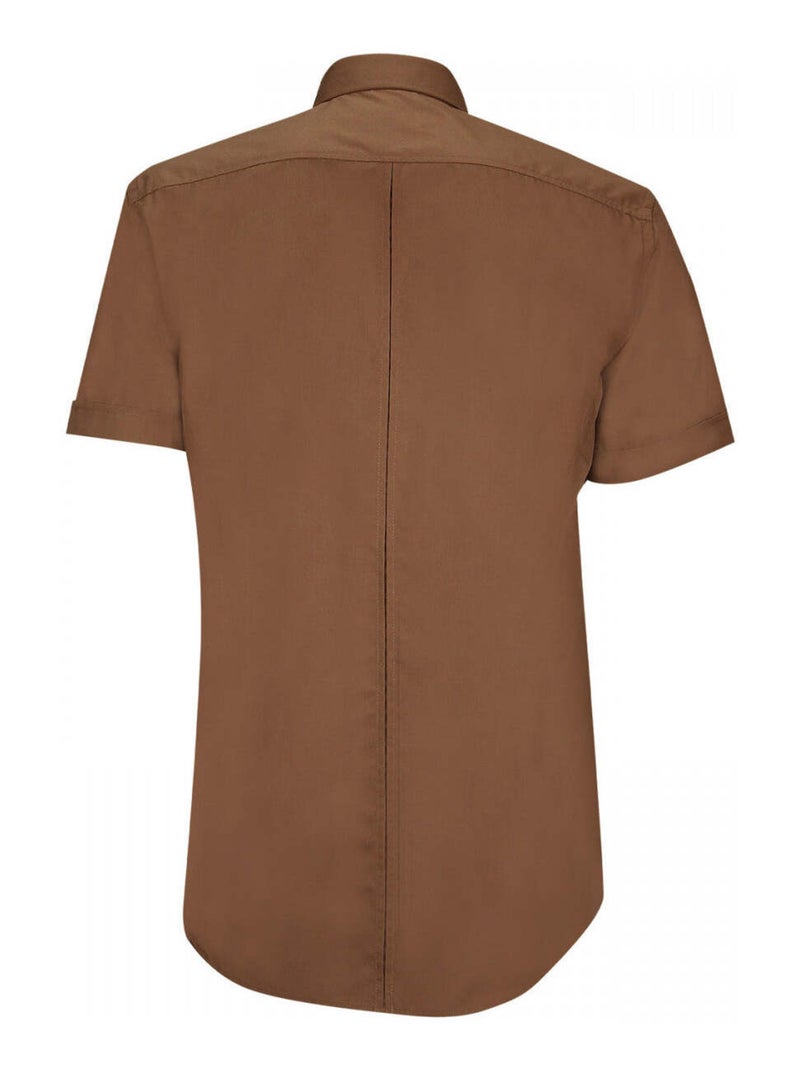 Chemisette homme mode coupe cintrée RUSSEL Andrew Mac Allister Beige , 42 Beige - Kiabi