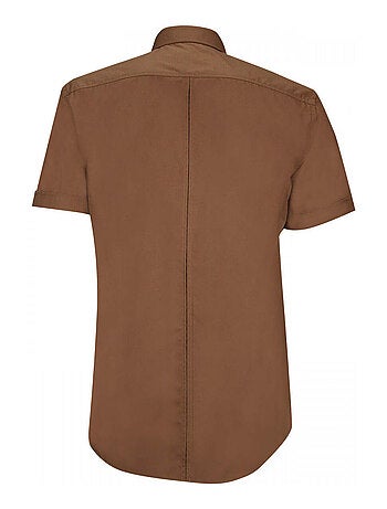 Chemisette homme mode coupe cintrée RUSSEL Andrew Mac Allister Beige , 42