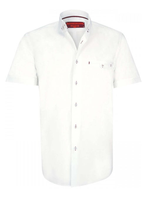 Chemisette homme mode coupe cintrée RUSSEL Andrew Mac Allister Blanc , 39 - Kiabi