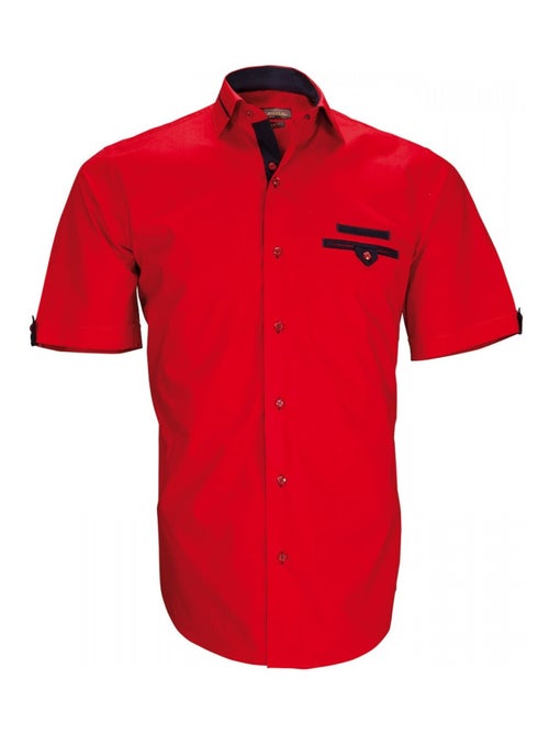 Chemisette homme mode coupe cintrée TASCOLI Emporio balzani Rouge , 40 - Kiabi