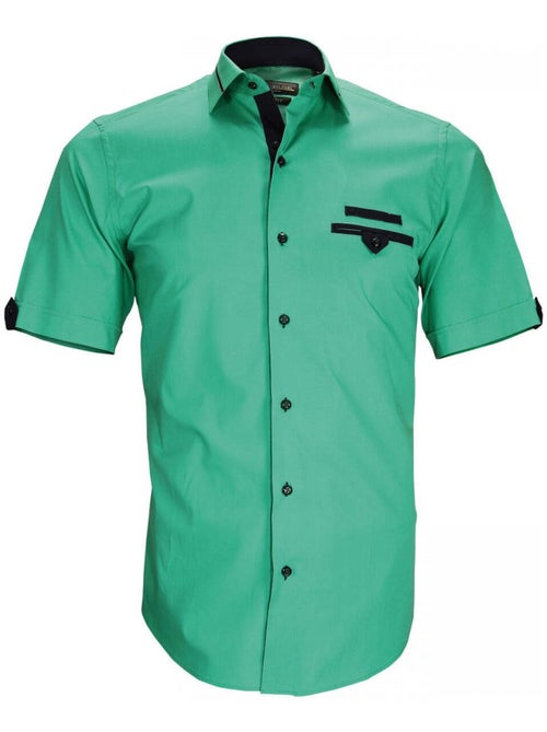 Chemisette homme mode coupe cintrée TASCOLI Emporio balzani Vert , 42 - Kiabi