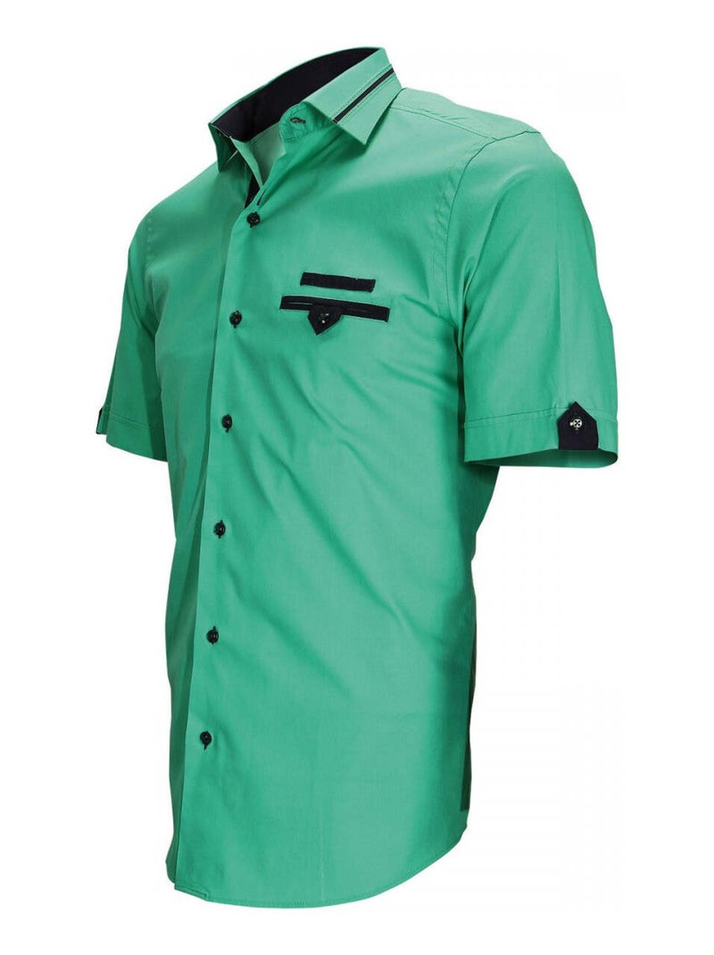 Chemisette homme mode coupe cintrée TASCOLI Emporio balzani Vert , 42 Vert - Kiabi