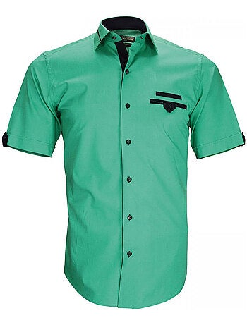 Chemisette homme mode coupe cintrée TASCOLI Emporio balzani Vert , 42