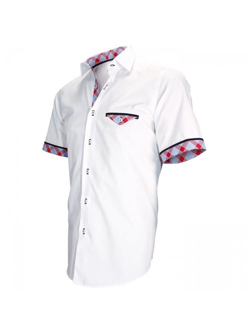 Chemisette homme mode coupe cintrée WIGHT Andrew Mac Allister Blanc , Orange , 40 - Kiabi