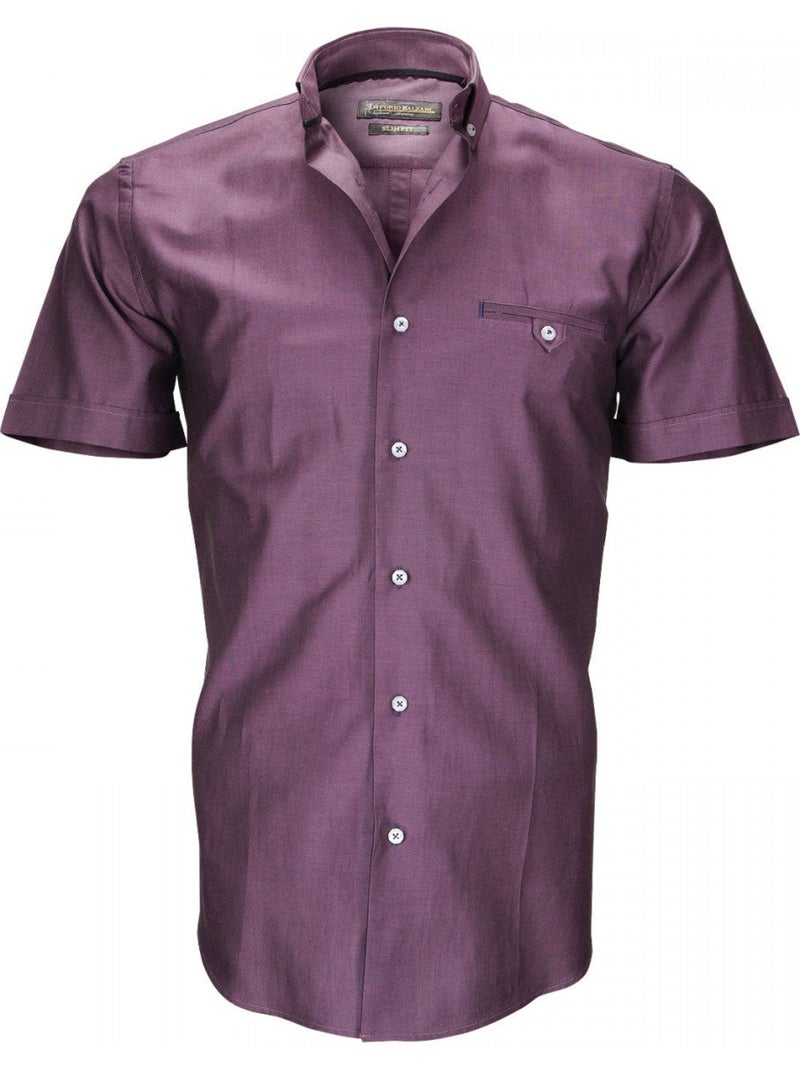 Chemisette homme oxford coupe cintrée FILIPPI Emporio balzani Bordeaux - Kiabi