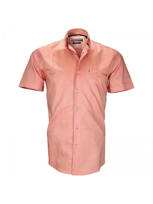 Chemisette homme oxford coupe cintrée FILIPPI Emporio balzani Orange , 38 - Kiabi