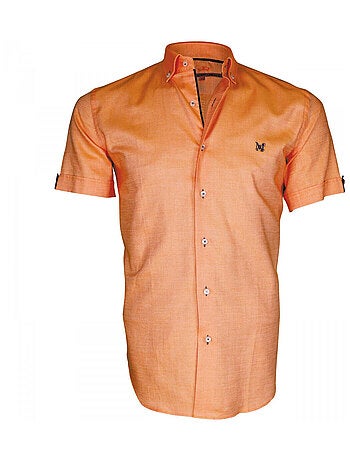 Chemisette homme oxford coupe cintrée SWANSY Andrew Mac Allister Rouge , 40