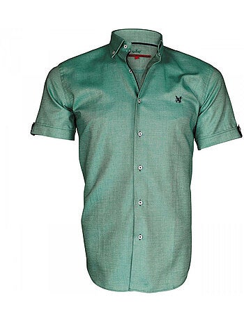 Chemisette homme oxford coupe cintrée SWANSY Andrew Mac Allister Rouge , 40